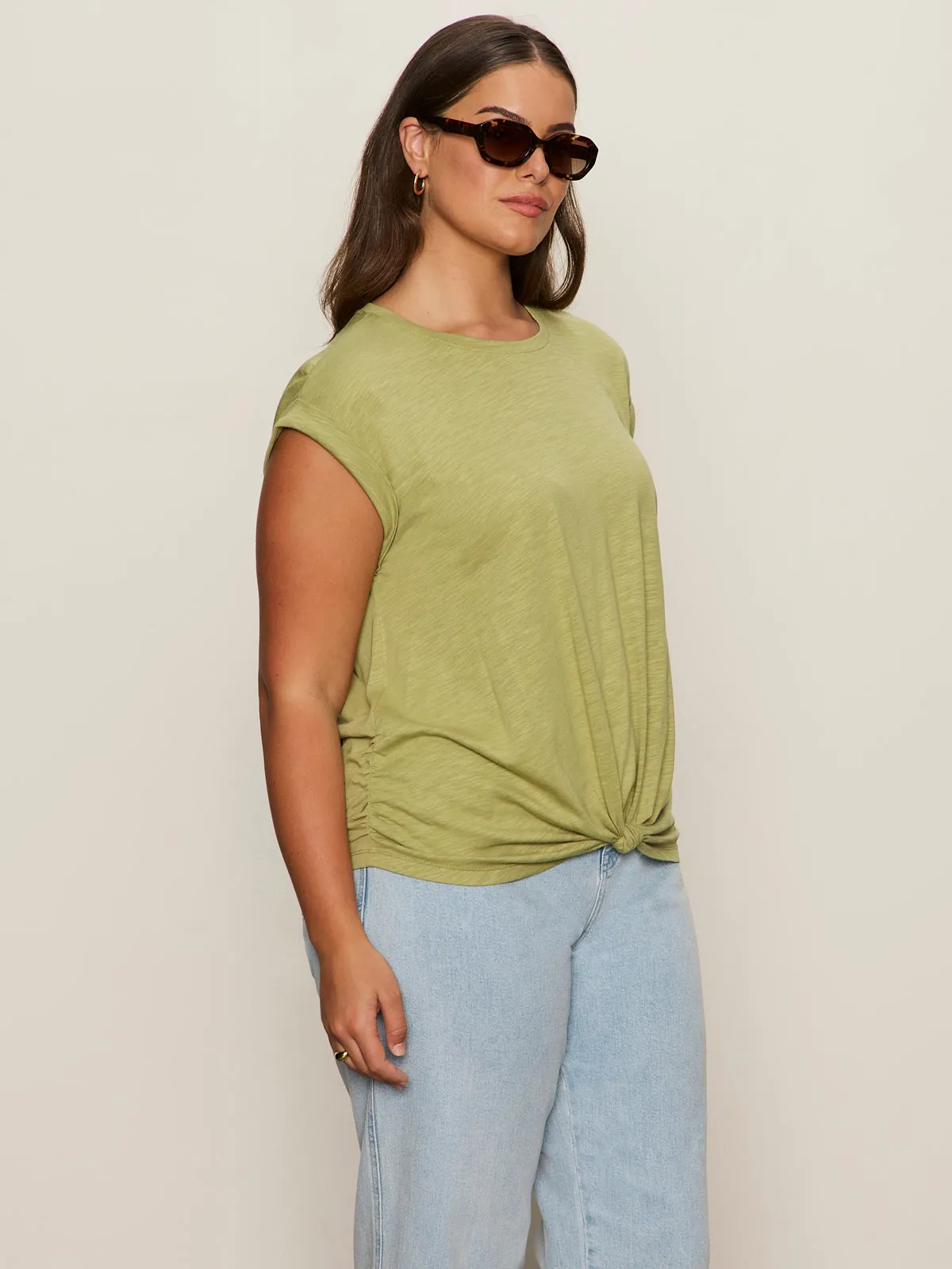 Ethically Sourced Cotton Cozy and Fashionable Knotted Muscle Tee Bamboo Extended Sizing