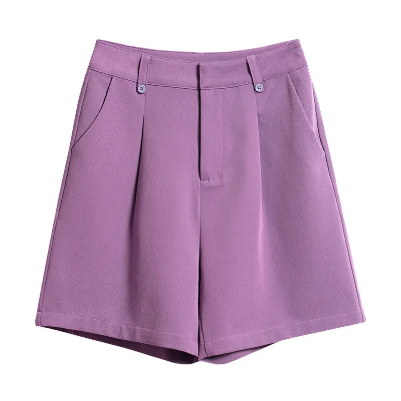 [Korean Style] 2 Colors High Waist Pleated Dress-up Shorts