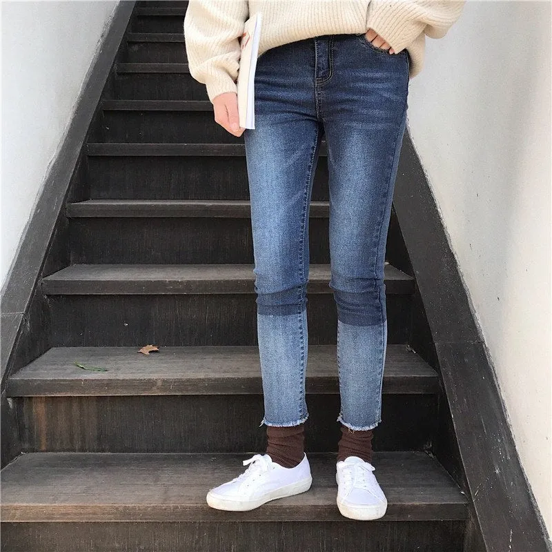 [Korean Style] Borovea Cropped Sknny Jeans