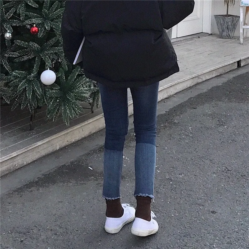 [Korean Style] Borovea Cropped Sknny Jeans