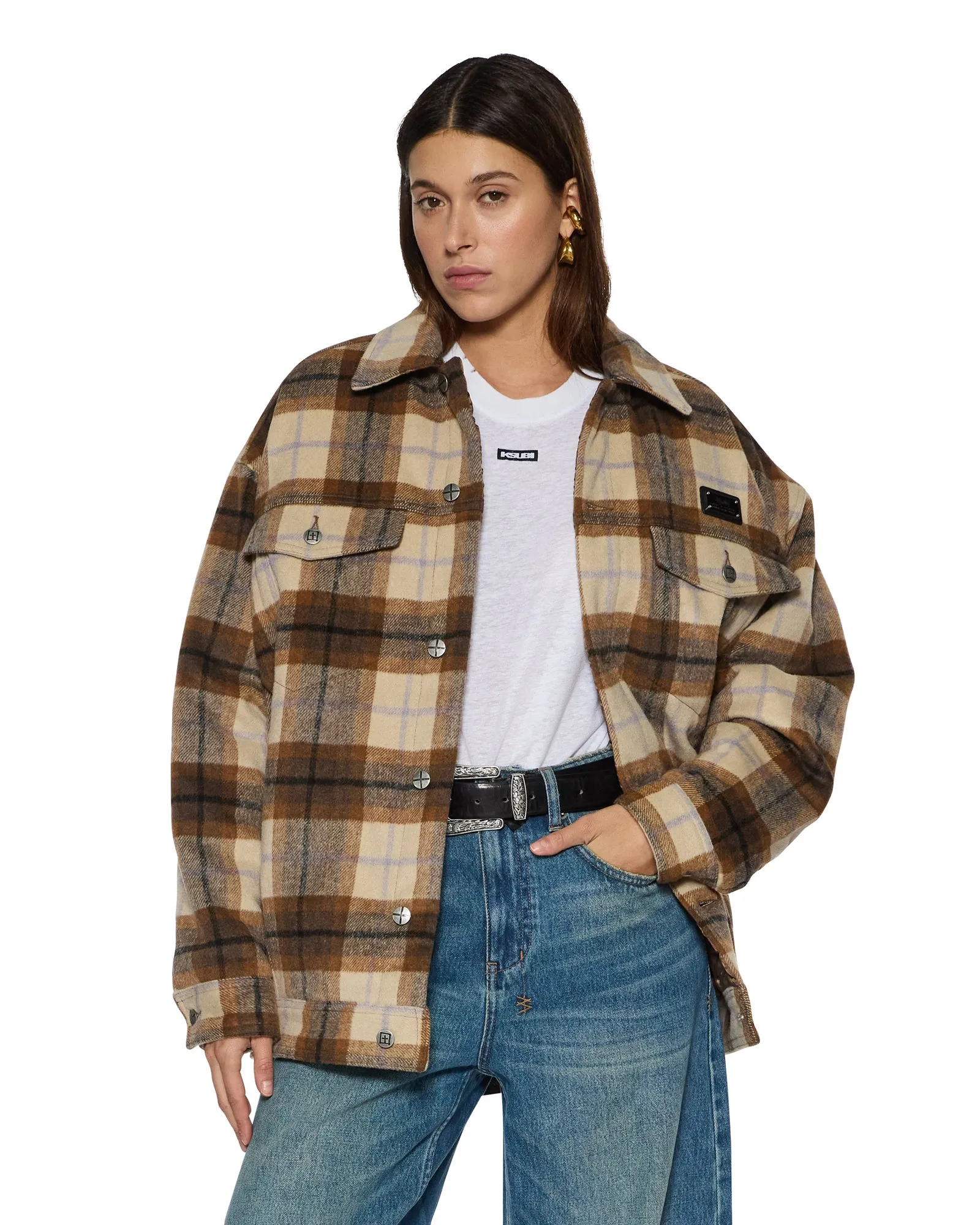 Sport Fit Hot KSUPER TRUCKER JACKET PLAID