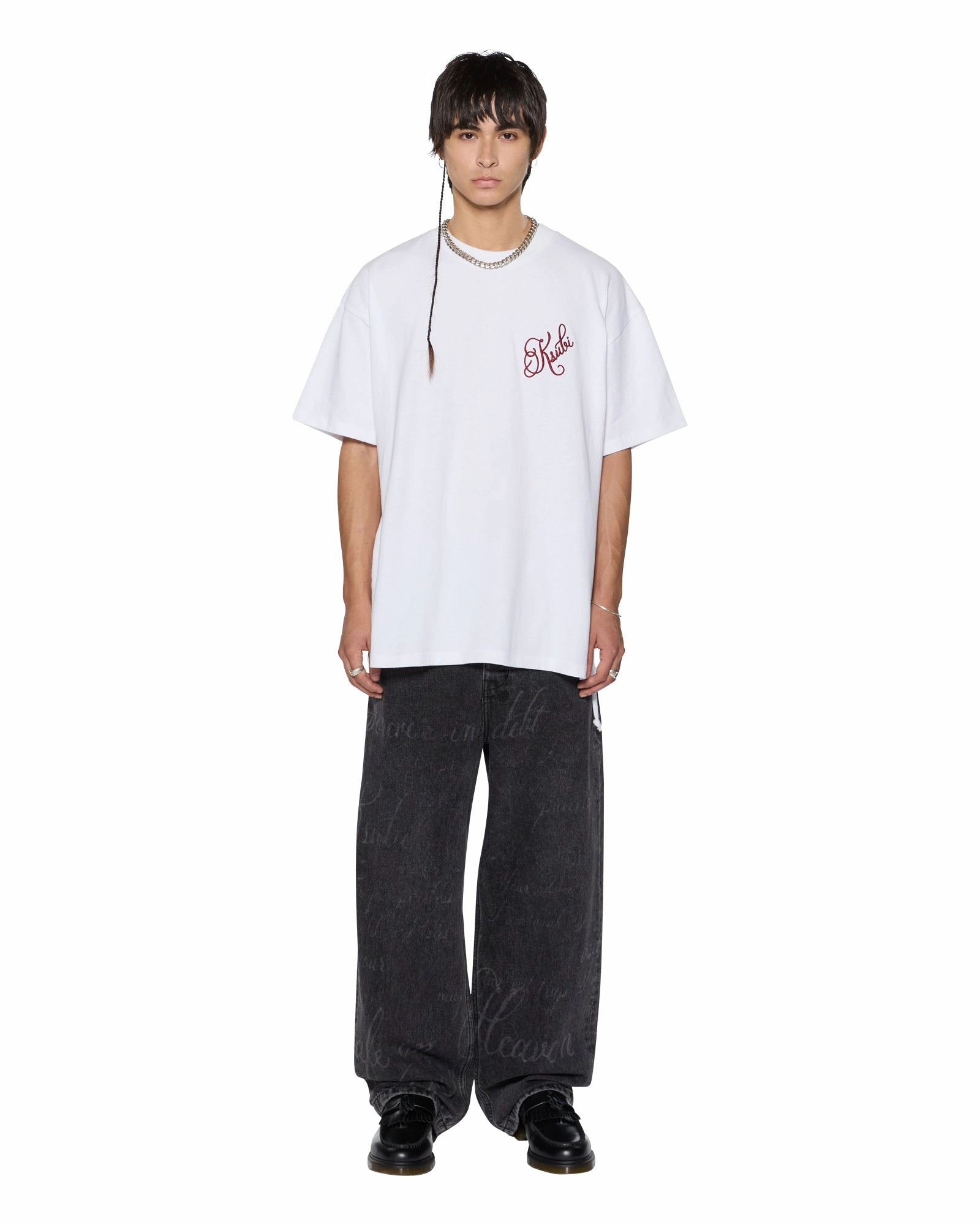 Subtle Logo Placement Cozy Feeling KURSED EKCESS SS TEE TRUE WHITE