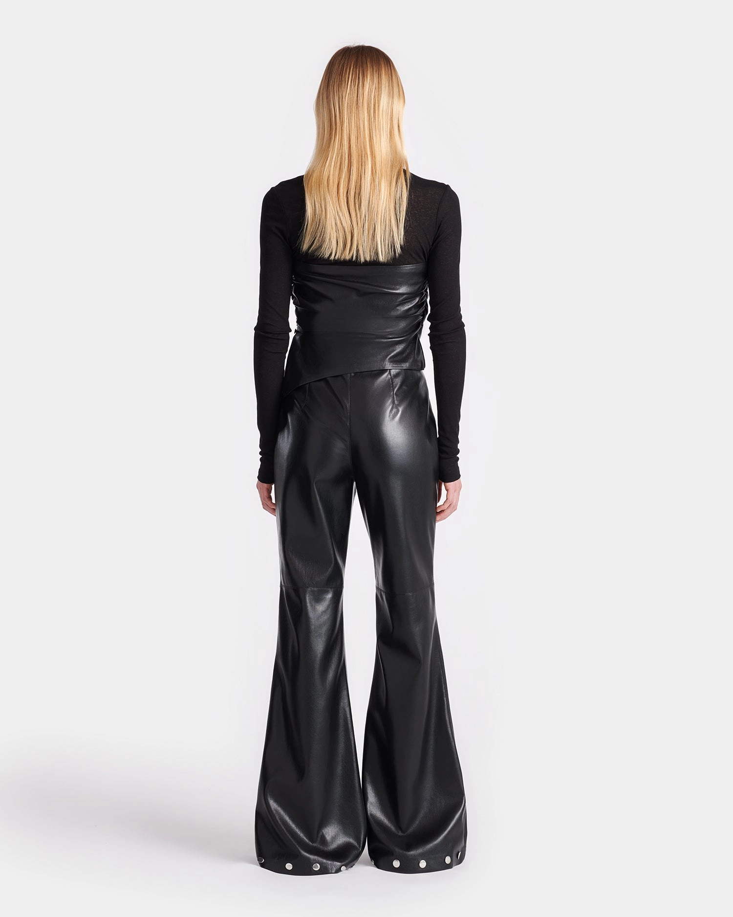 sporty wear Reflective Trim Kynlee - Mesh Jersey And Okobor? Alt-Leather Top - Black