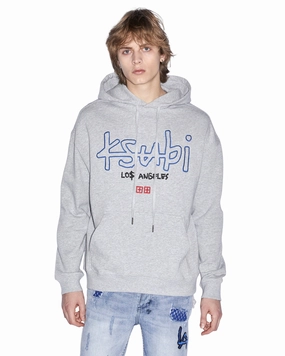 LA 4X4 BIGGIE HOODIE GREY MARLE ConvertibleCollarSystem