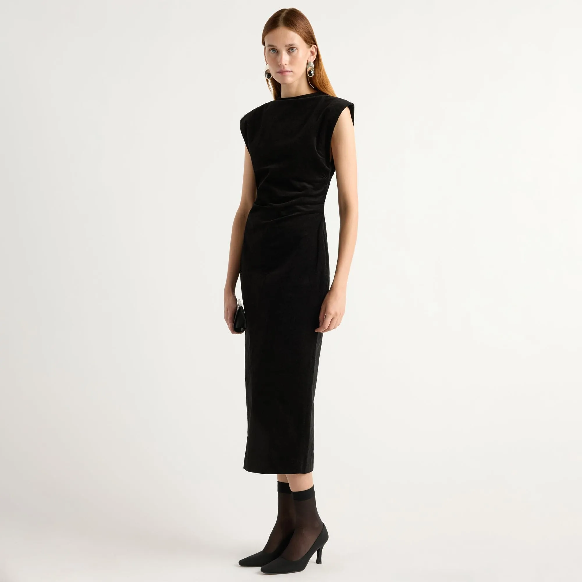 Joyful Look Confident Mood Cambria Structured Corduroy Dress