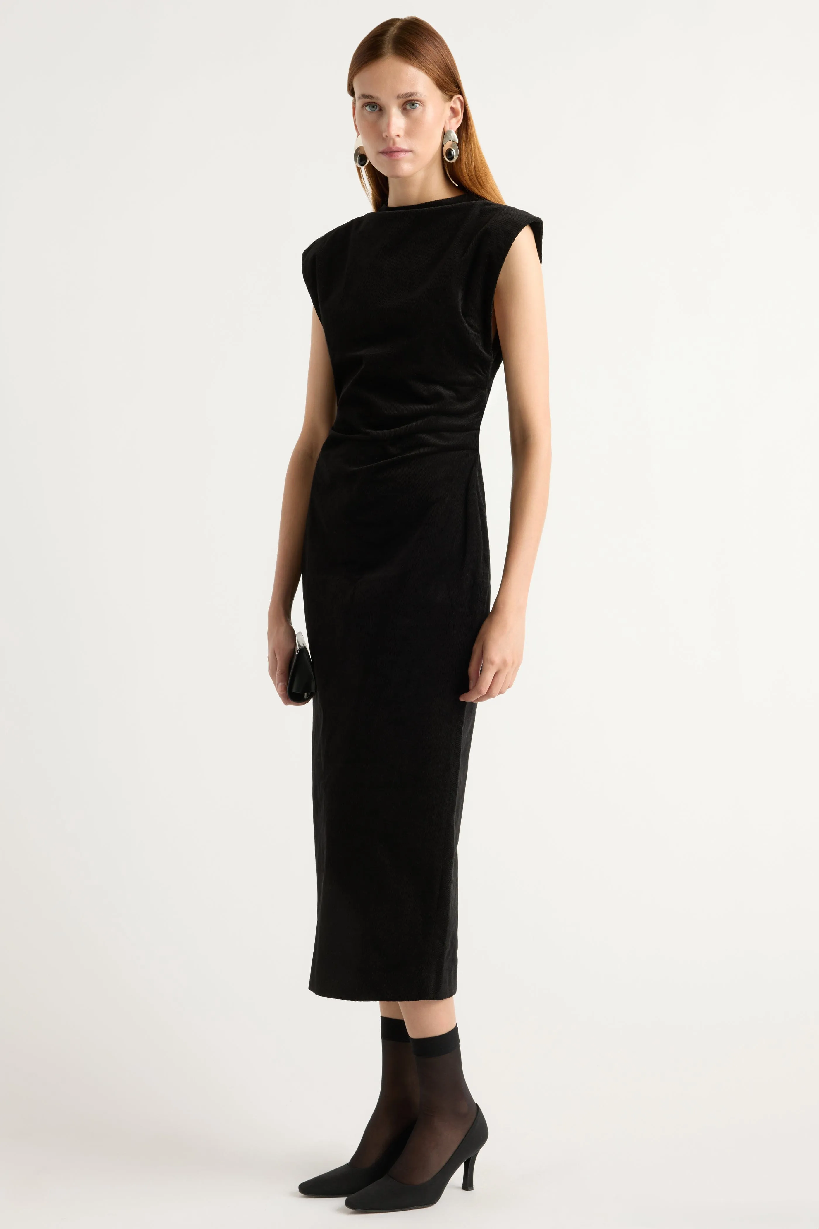 Cambria Structured Corduroy Dress Bright-colored piece Mood Look