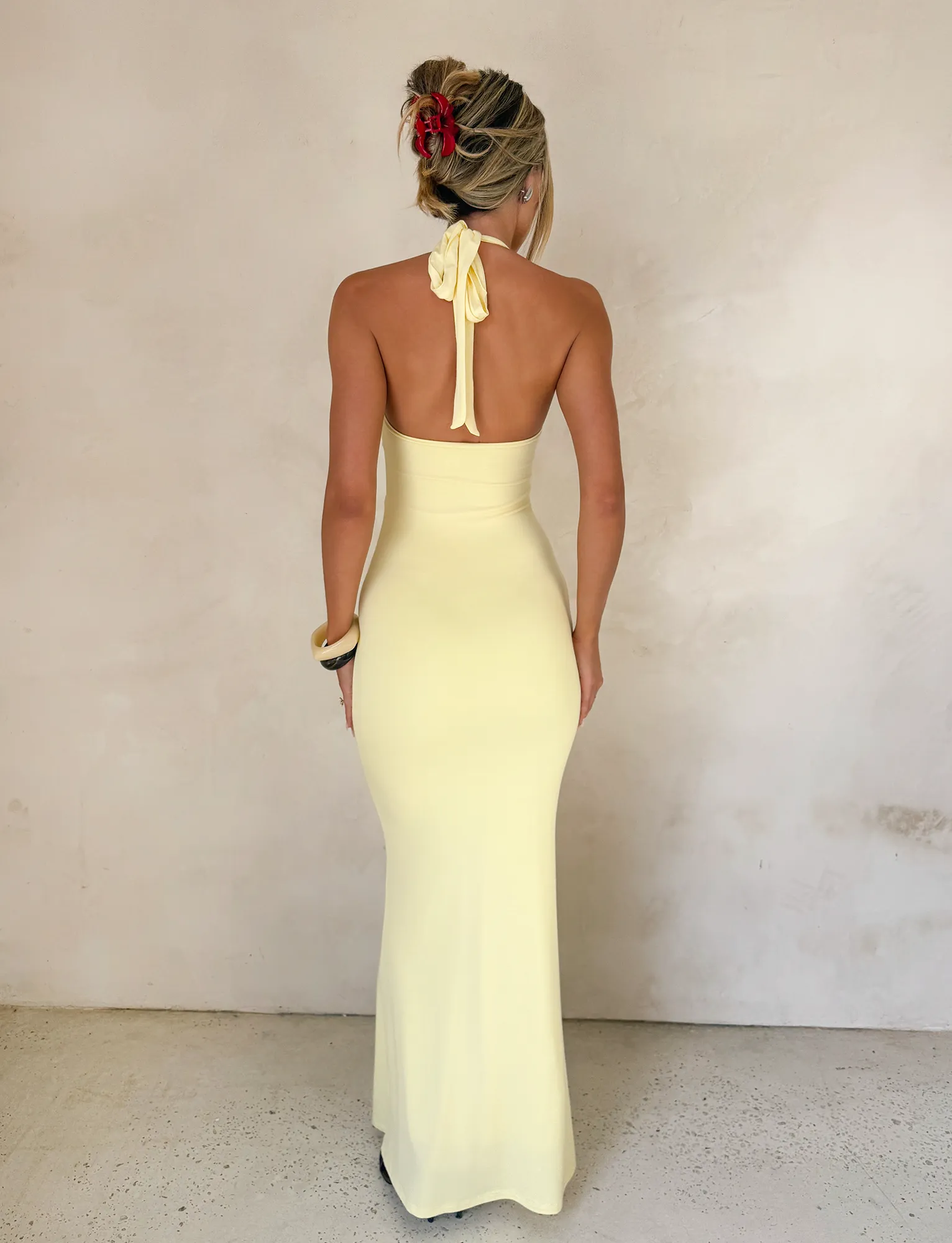 ZENEVA MAXI DRESS - LEMON Fashionable Cut