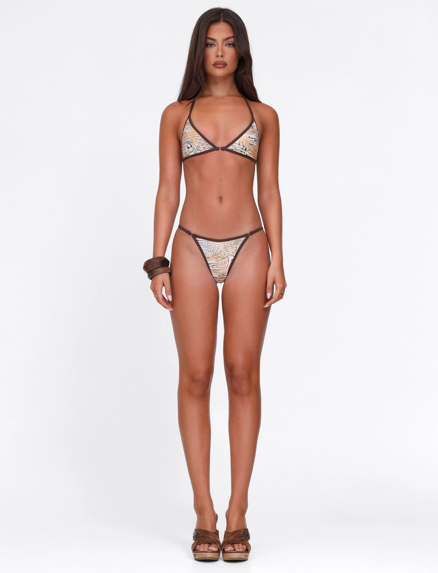 Metallic Finish DIANA BIKINI BOTTOM - NEUTRAL : ANIMAL : ANIMAL MARBLE