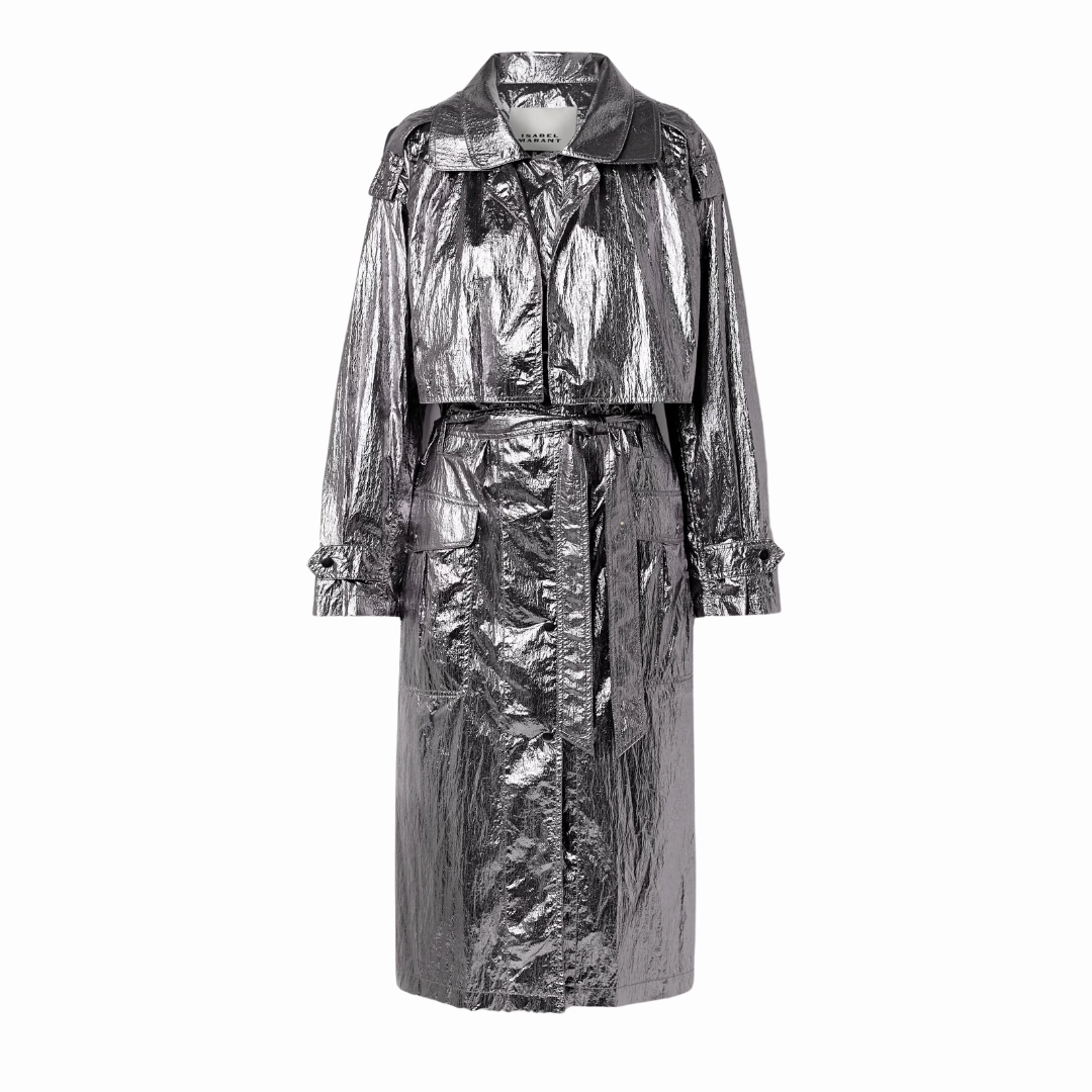 Laika Metallic Trench Urban Hike Style Magnetic Fastenings