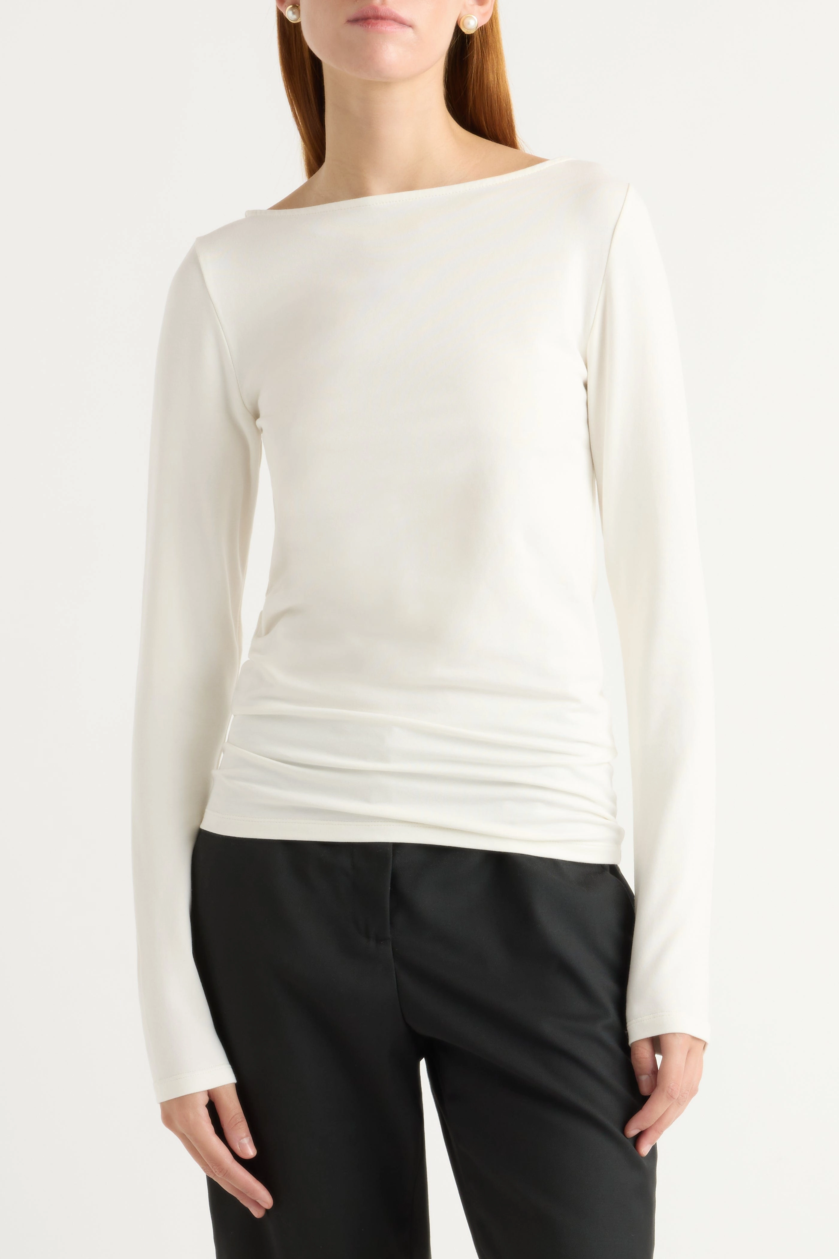 Lainey Organic Cotton Slit-Neck Tee TaglessComfort