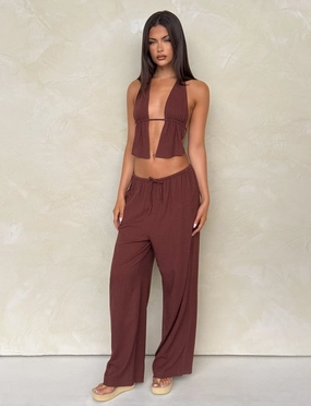 LAINEY PANT - CHOCOLATE Quick Wash