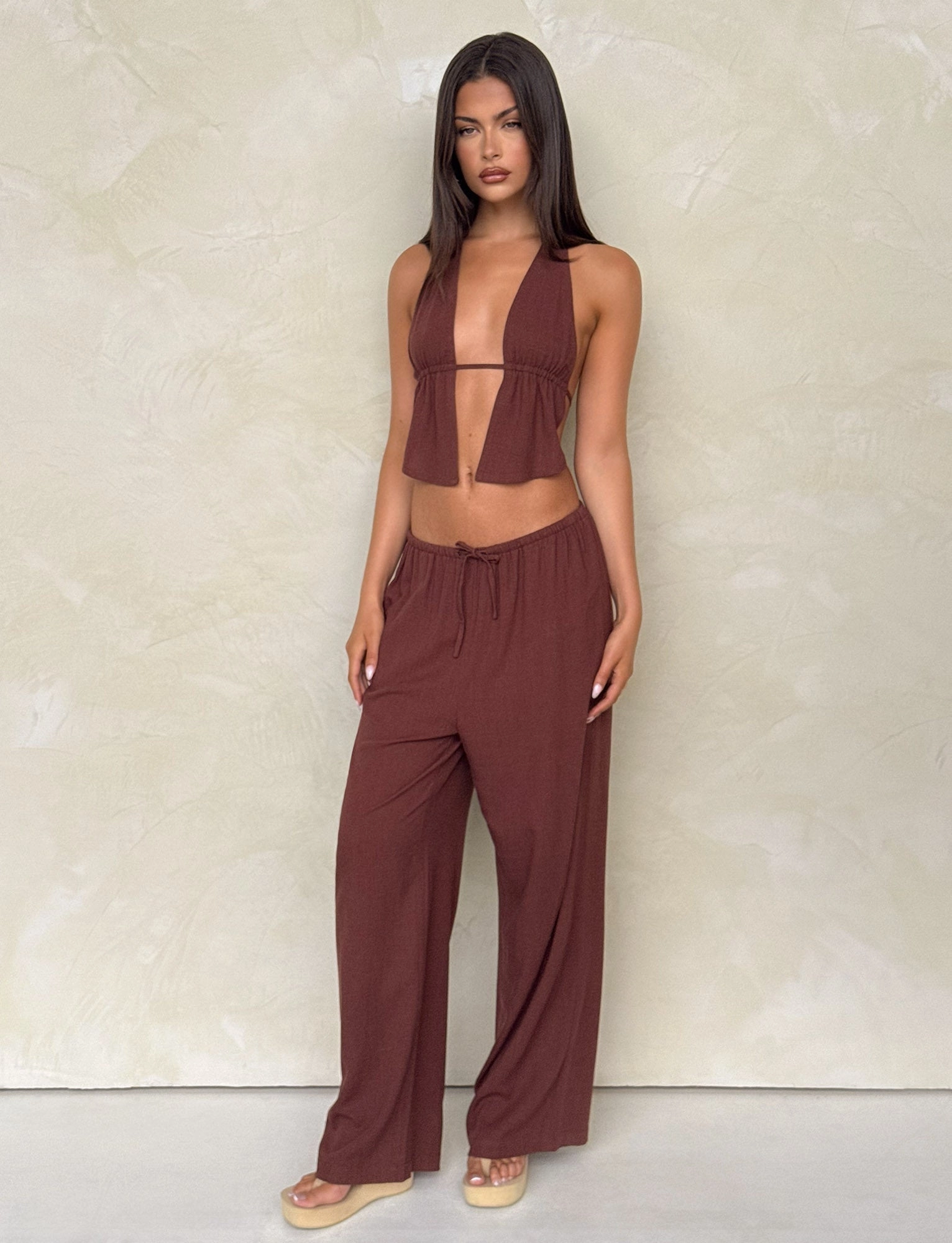 LAINEY PANT - CHOCOLATE Quick Wash