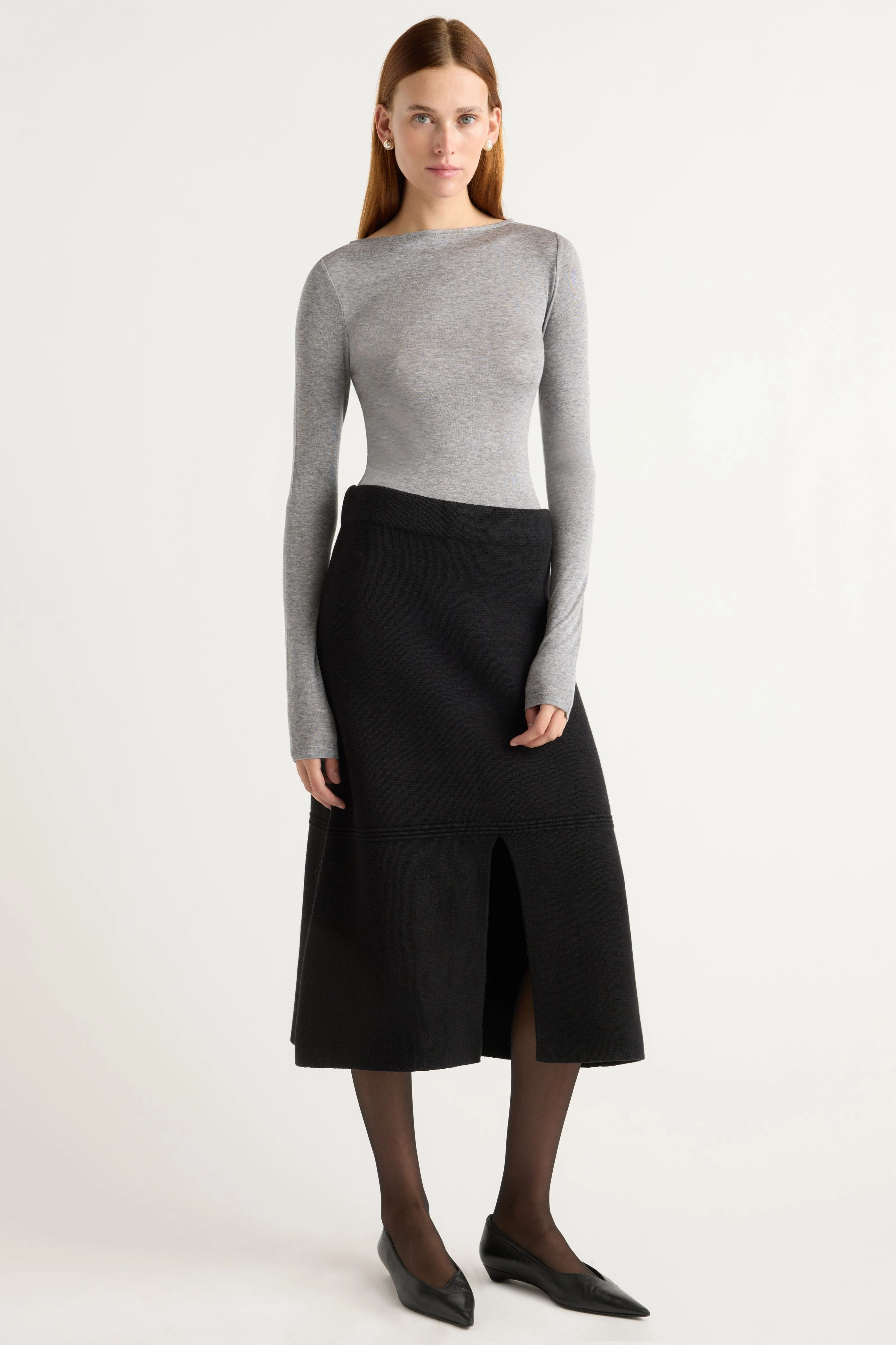 Lana Tencel-Wool Semi-Sheer Tee Retro Style
