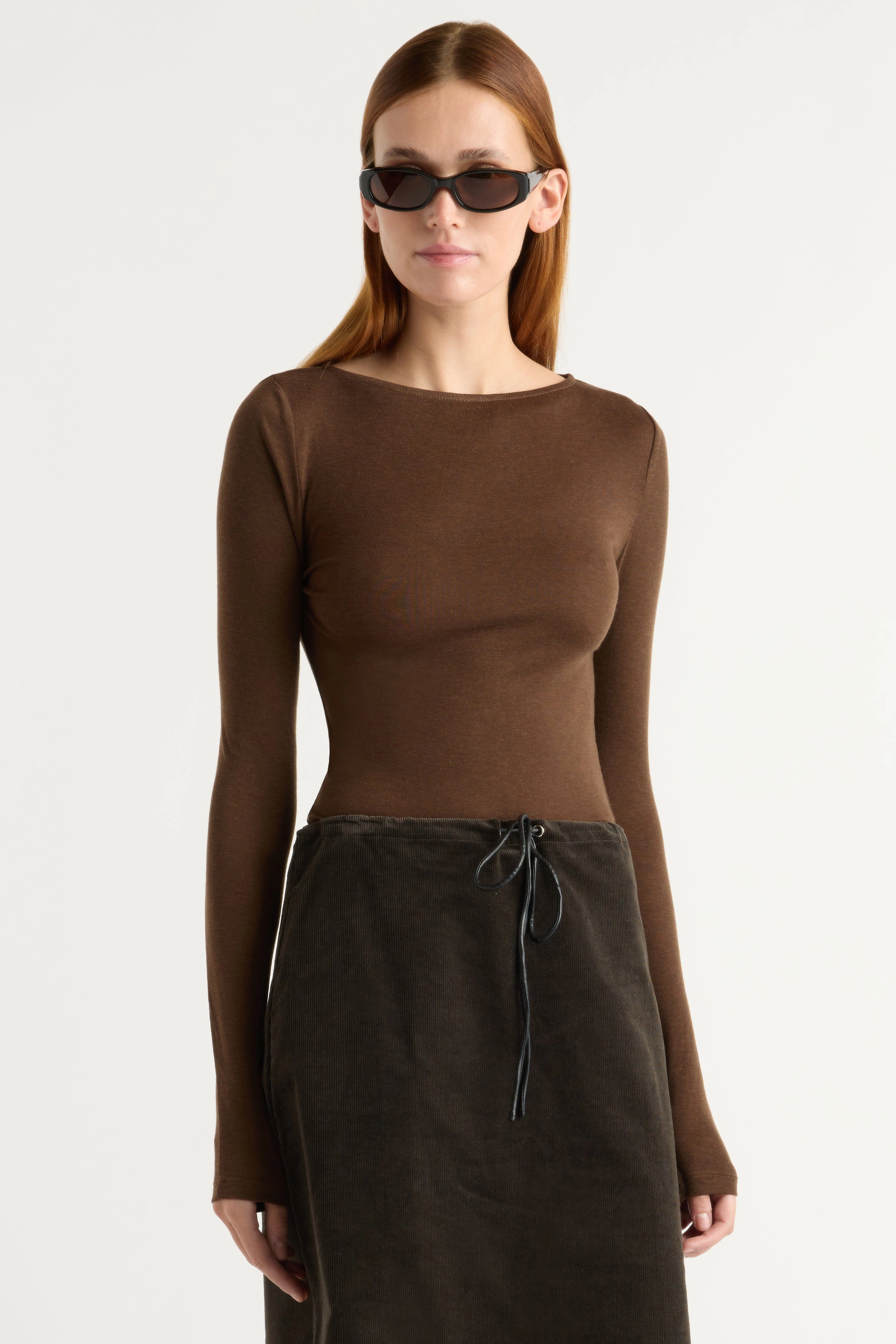 Casual Wear HiddenVentilationPockets Lana Tencel-Wool Semi-Sheer Tee