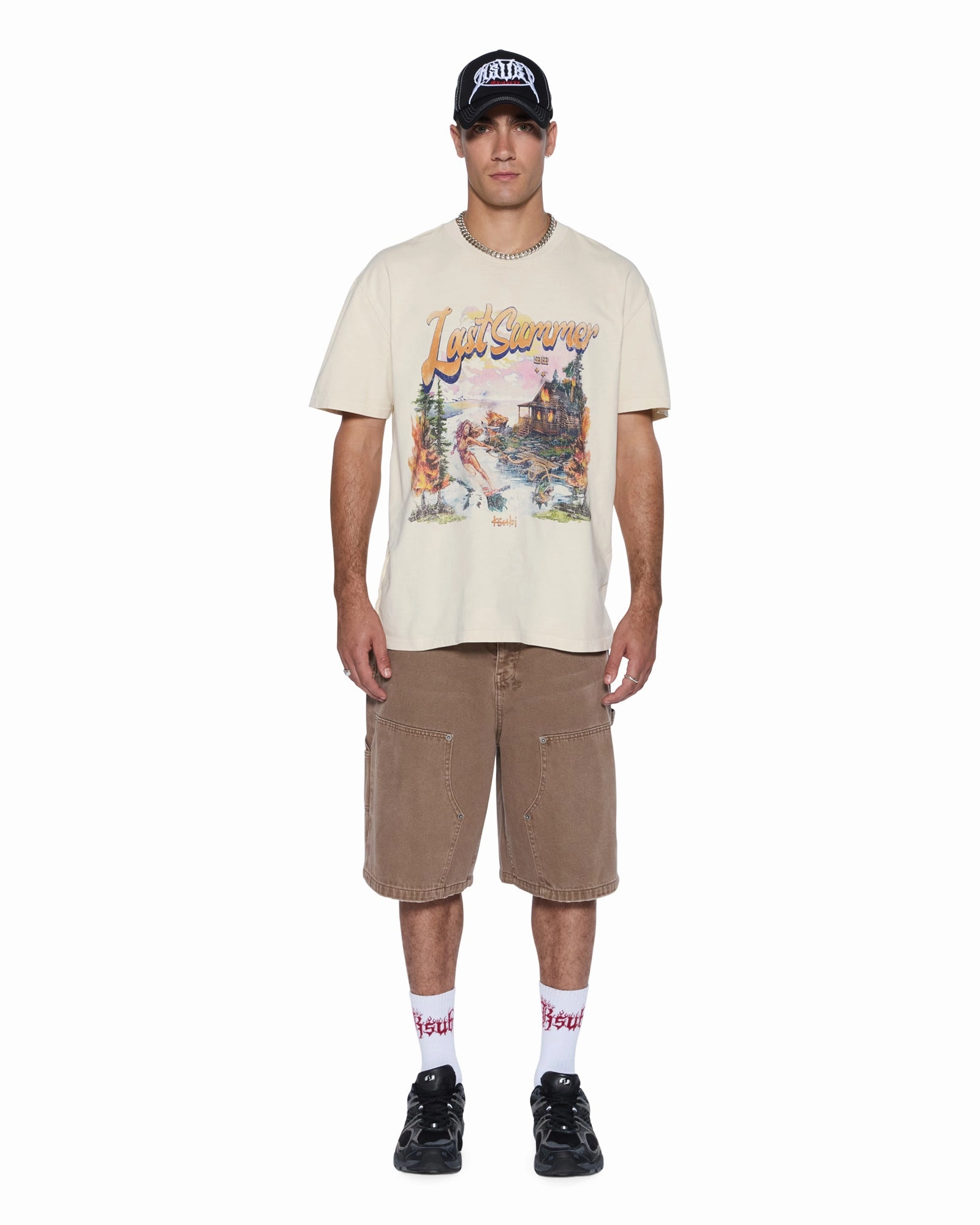 LAST SUMMER BIGGIE  SS TEE DESERT Textured Surface Holiday Style
