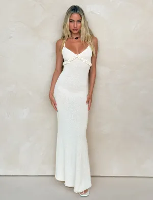 LAVELLE MAXI DRESS - WHITE : CREAM : CREAM Bold Simplicity