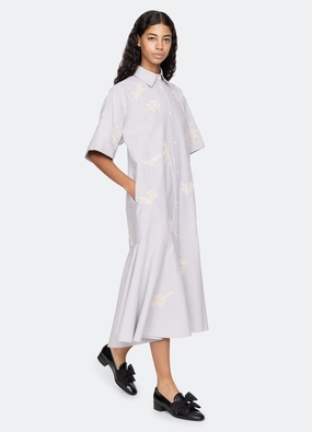 Lavinia Dress Gradient Shade Glossy Fabric