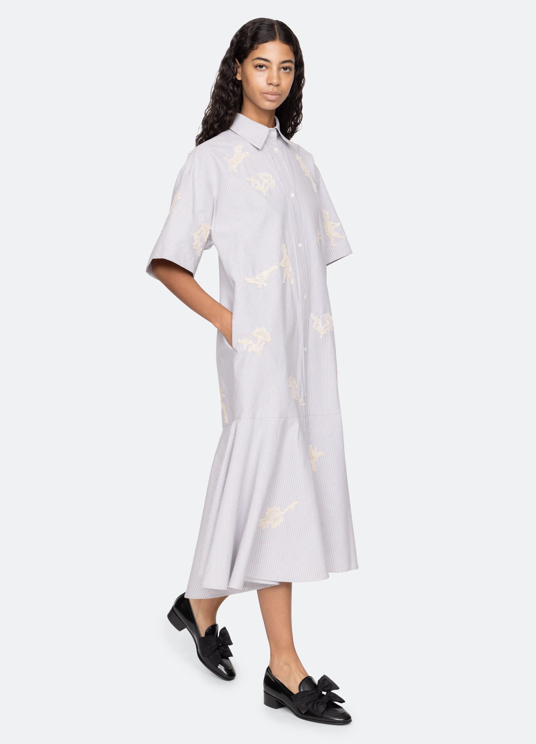 Lavinia Dress Gradient Shade Glossy Fabric