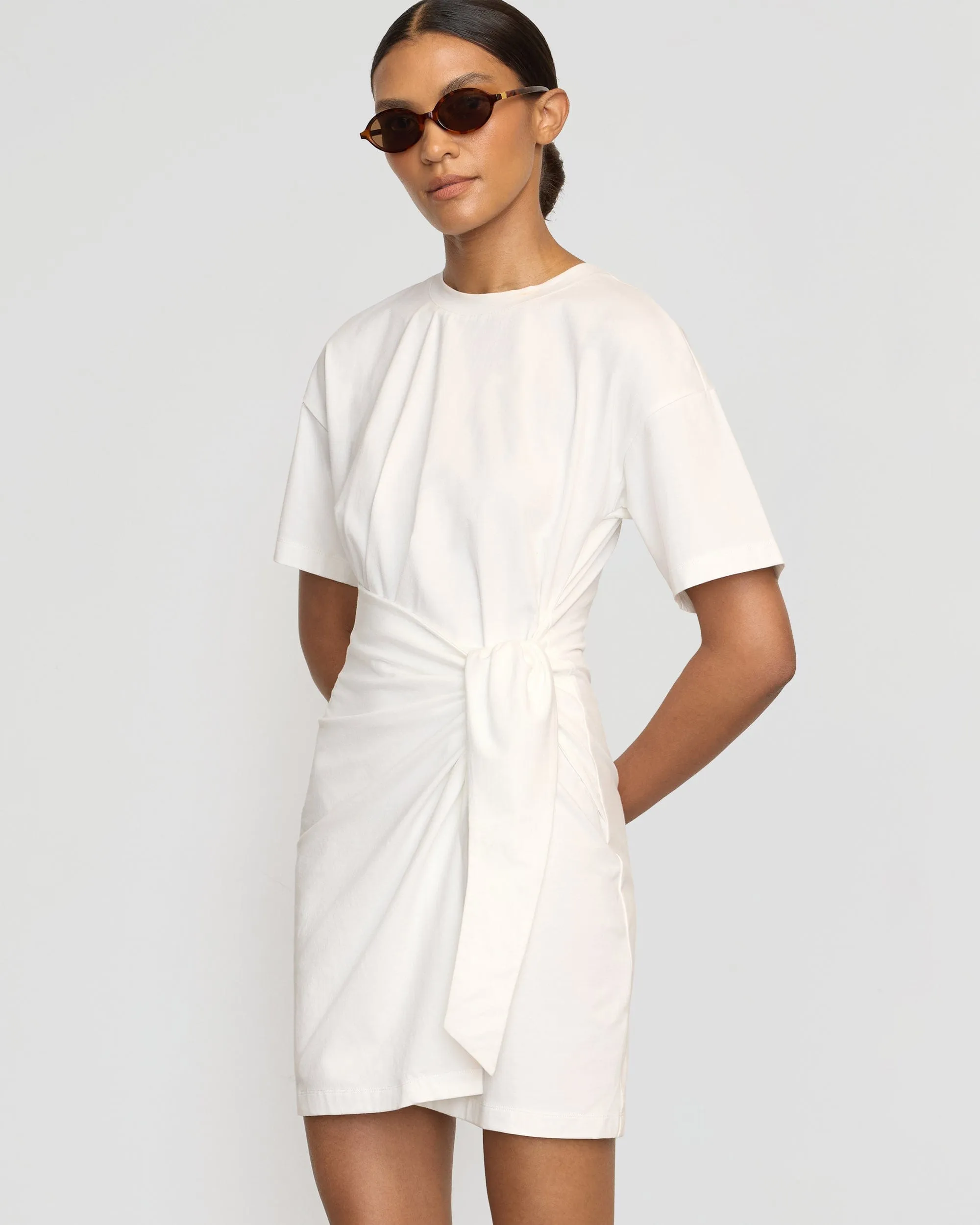 Fallon Organic Cotton T-Shirt Wrap Dress Light and Comfortable Elegant Piece