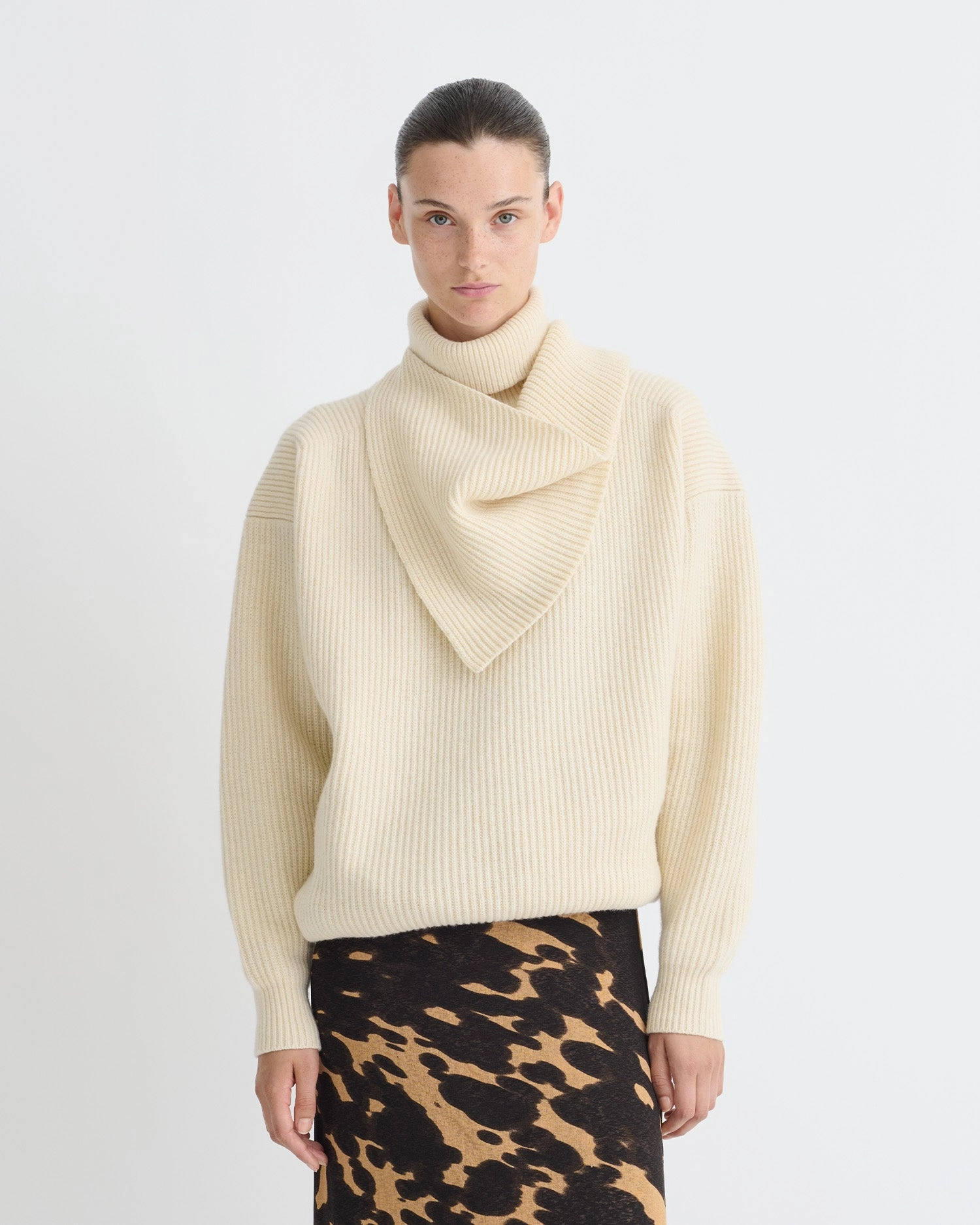 Blaer - Chunky Merino Sweater - Creme Casual Comfort