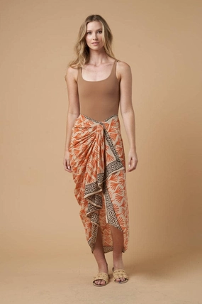 Ines Pareo Orange Skirt Bestseller Item Minimalist Chic