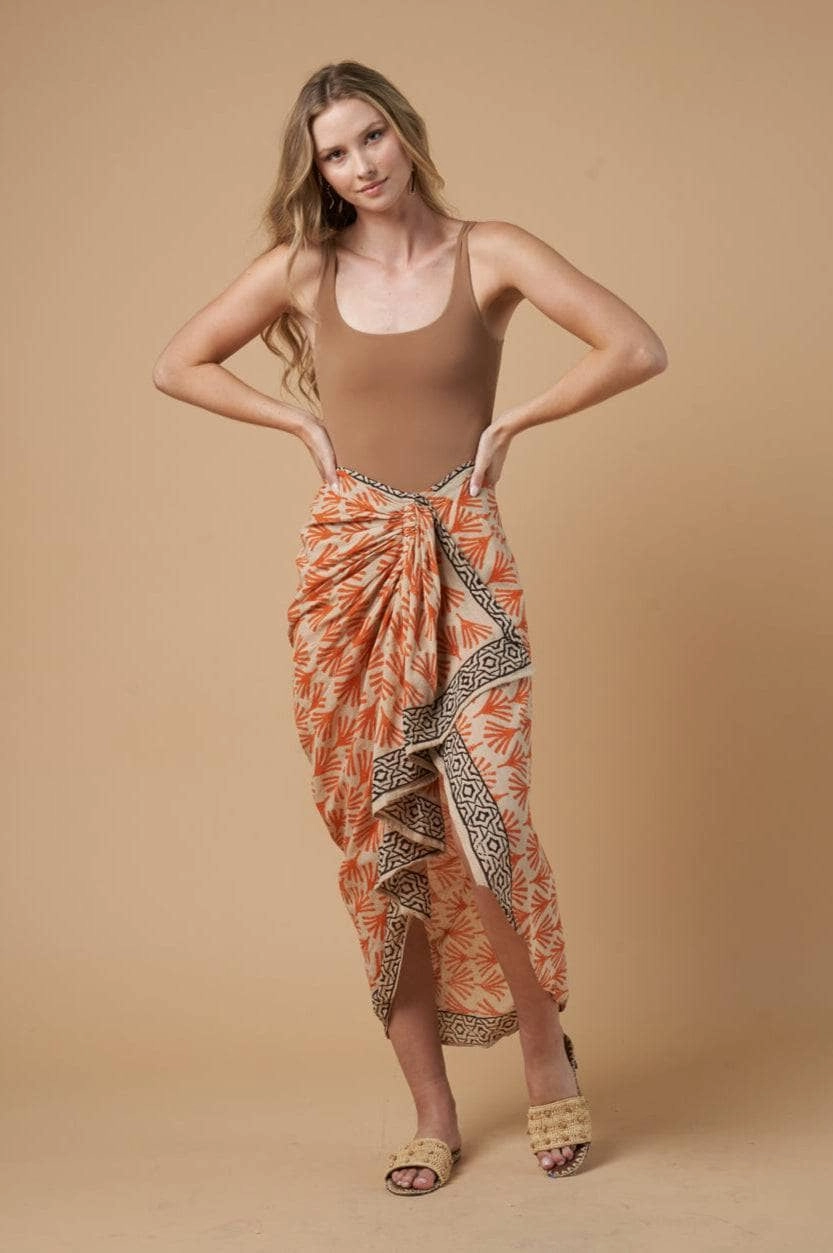 Ines Pareo Orange Skirt Blogger Favorite