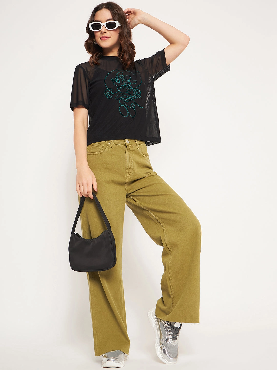 Madame Black Disney Print Top Durable Reinforced Hem TemperatureRegulating Material