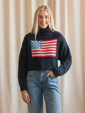 Workday Fit Americana Navy Turtleneck