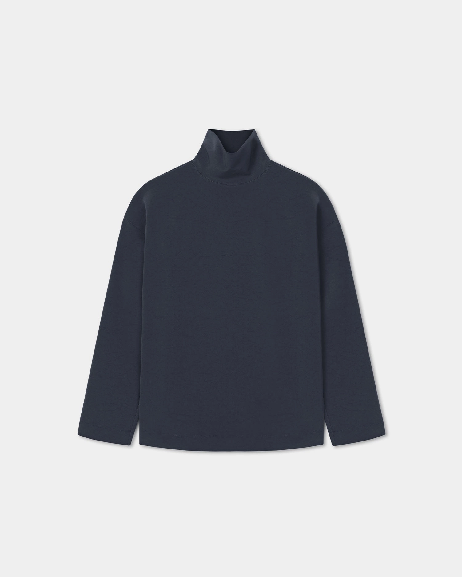 Sitara - Paper Jersey Turtleneck Top - Dusty Blue DurableStitching