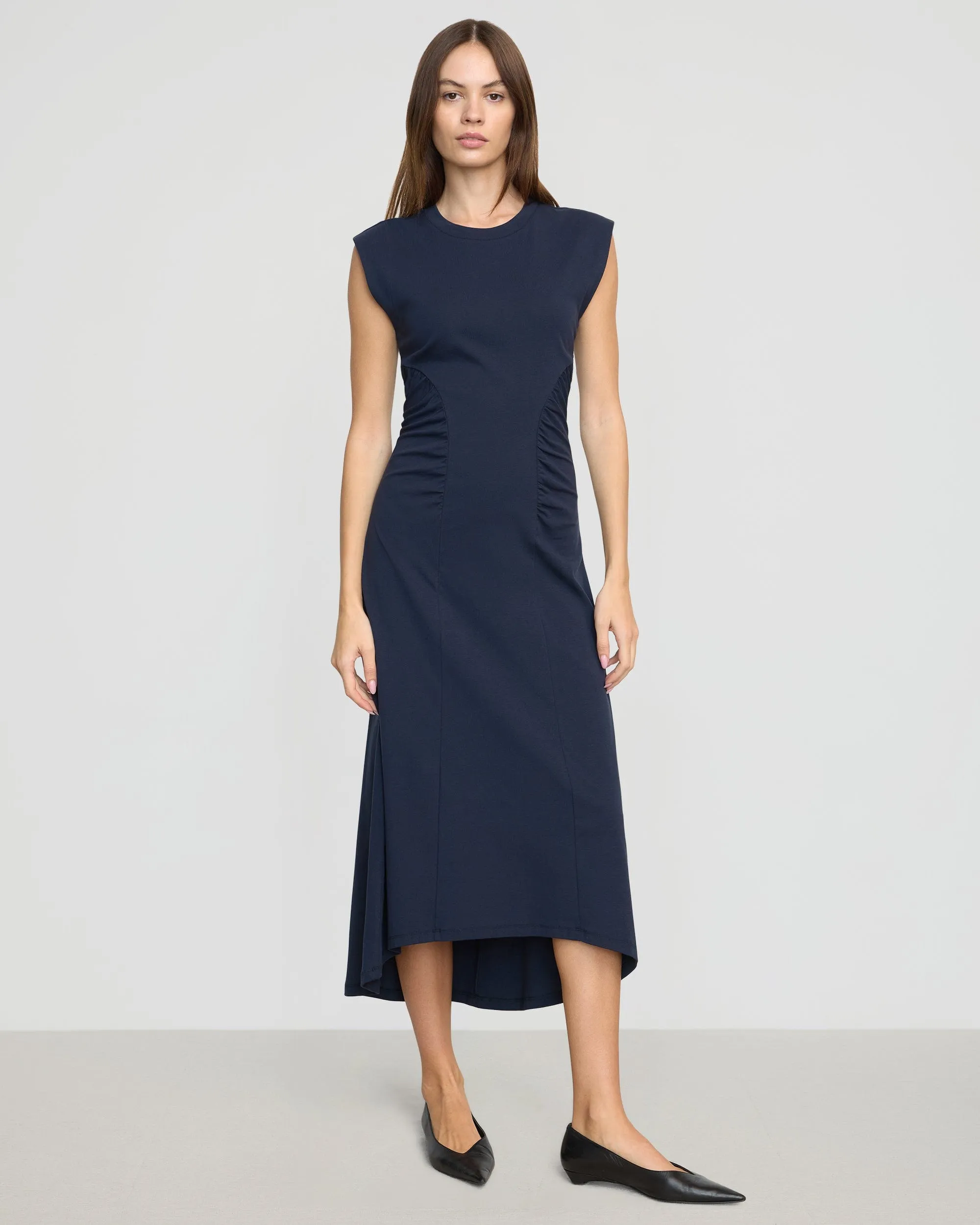 Lenox Side-Ruched Dress Timeless Waistband Fit