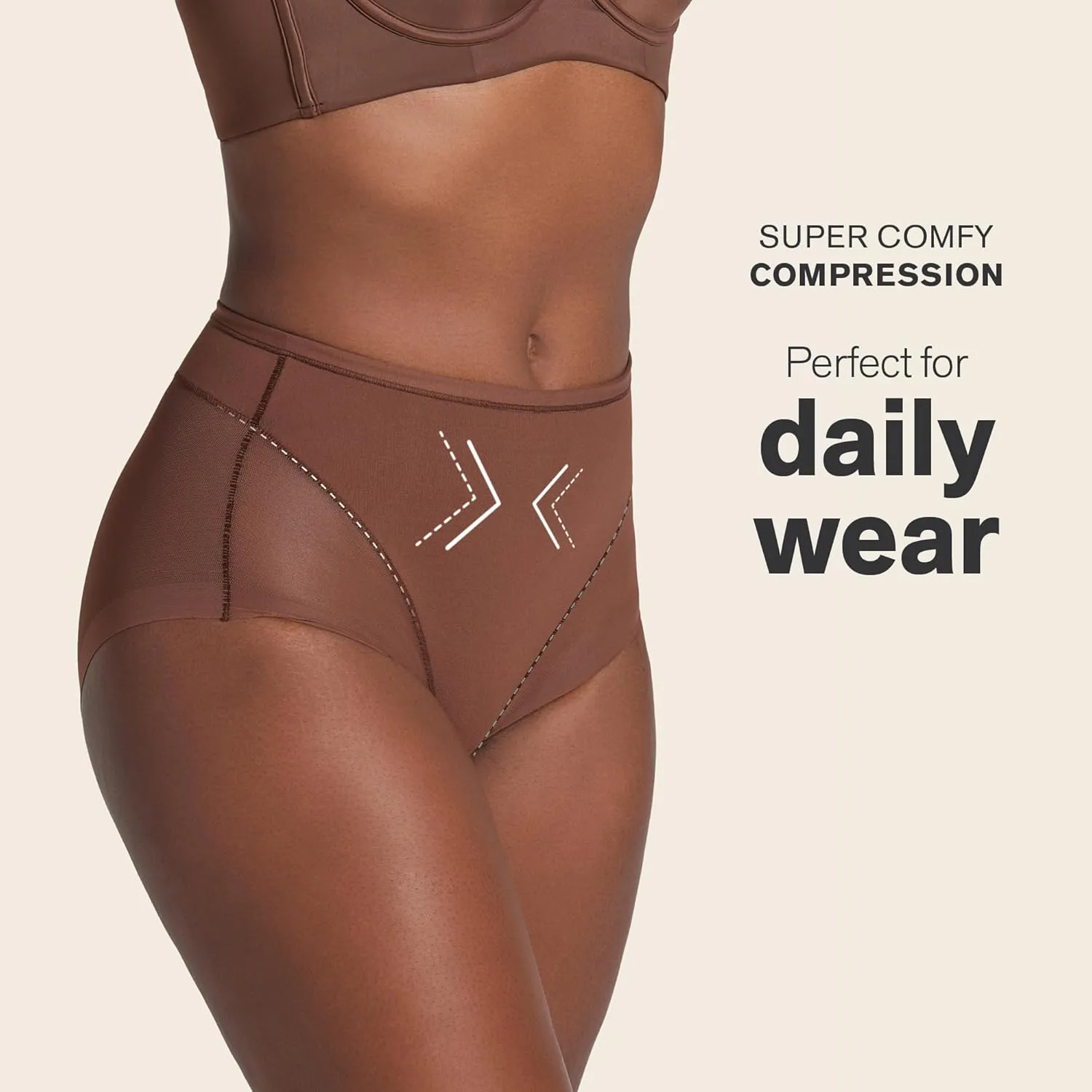 Leonisa Invisible High Waisted Tummy Control Underwear - Shapewear Panties For Women