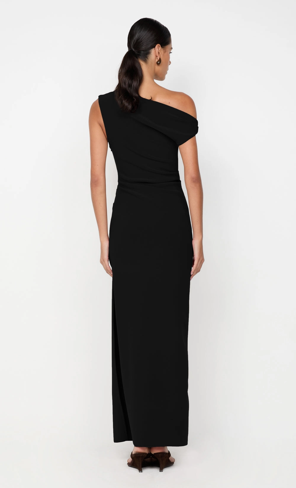LEORA ASYM MAXI DRESS - BLACK Elegant Piece