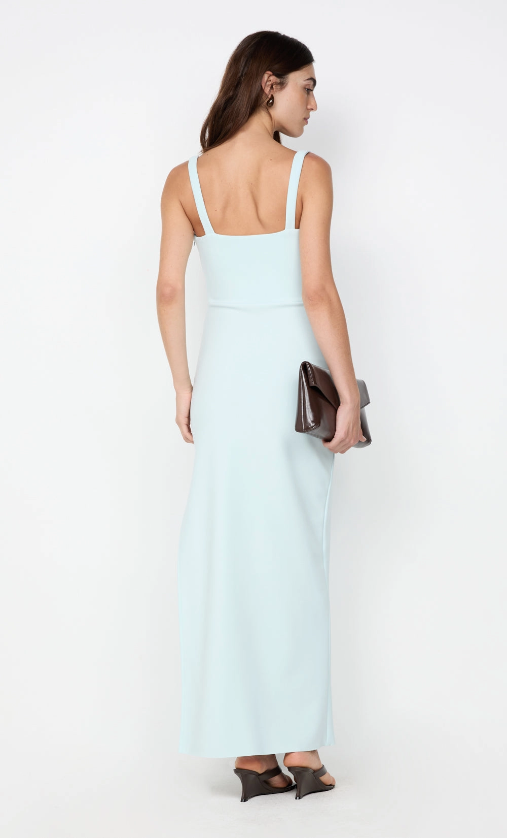 Designer-Label Bold-Color LEORA TUCK MAXI DRESS - ARCTIC BLUE