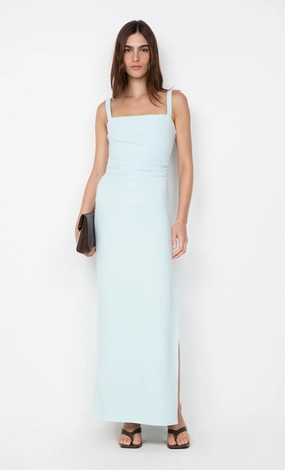 Patterned-Fabric LEORA TUCK MAXI DRESS - ARCTIC BLUE