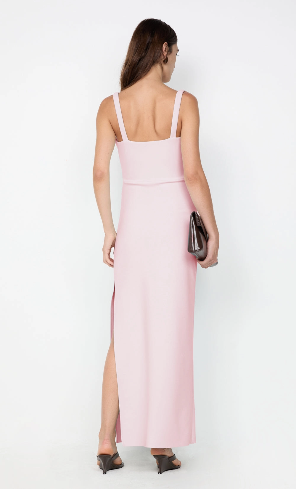 LEORA TUCK MAXI DRESS - POWDER PINK MoldResistantTexture