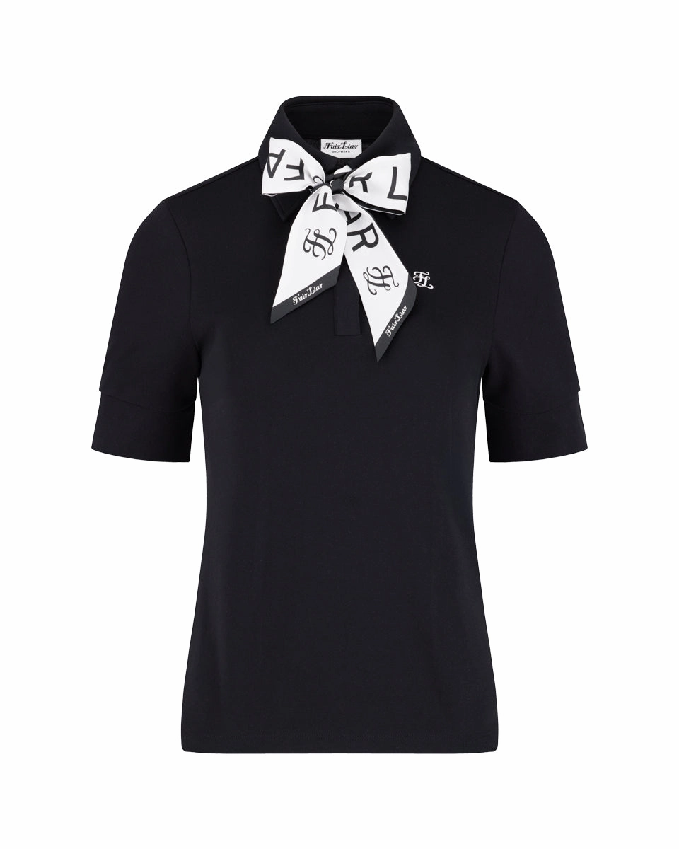 Neutral Tone Palette Eco Friendly Dye Process lettering scarf short sleeve t-shirt - Black