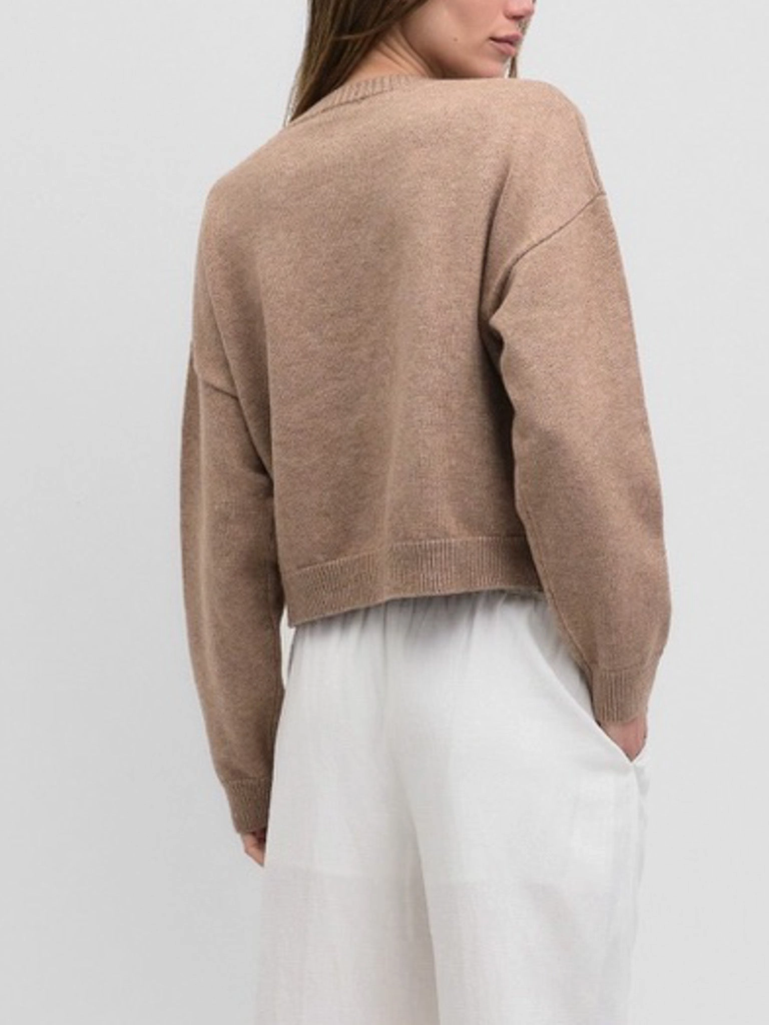 Home Layer Lexi Pocket Sweater Mocha