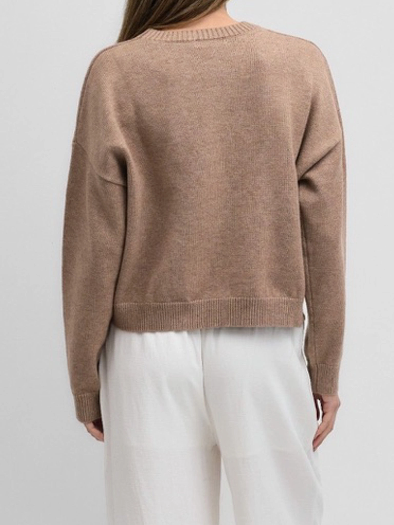 Lexi Pocket Sweater Mocha Chic Outfit