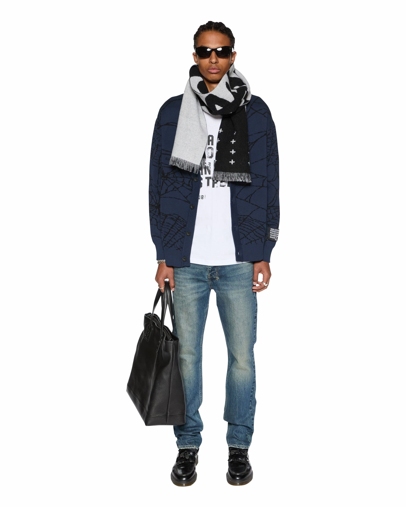 Flexible Neckline LIES KNIT CARDIGAN GASOLINE