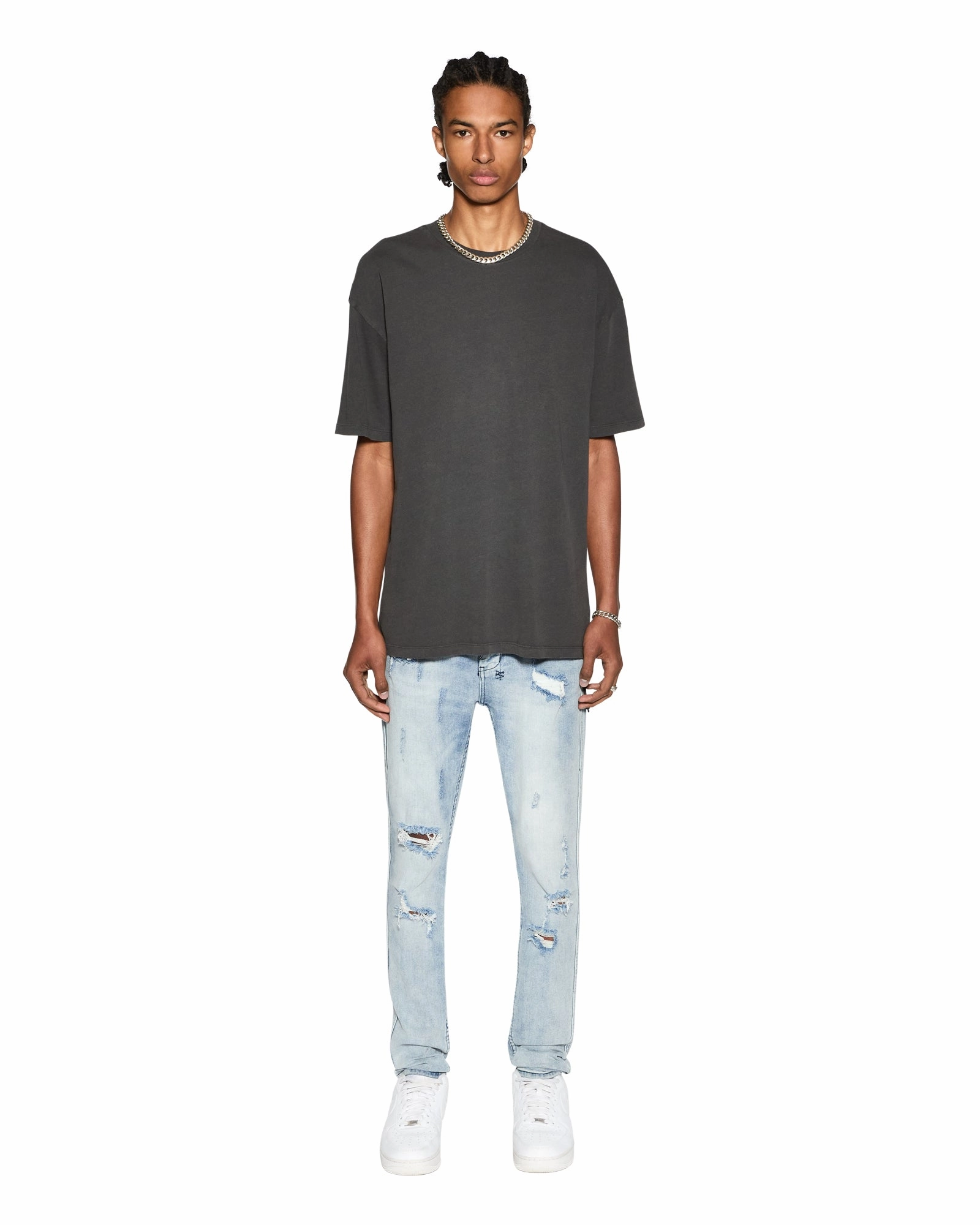 Lint Resistant Surface BIGGIE SS TEE BACK TO BLACK