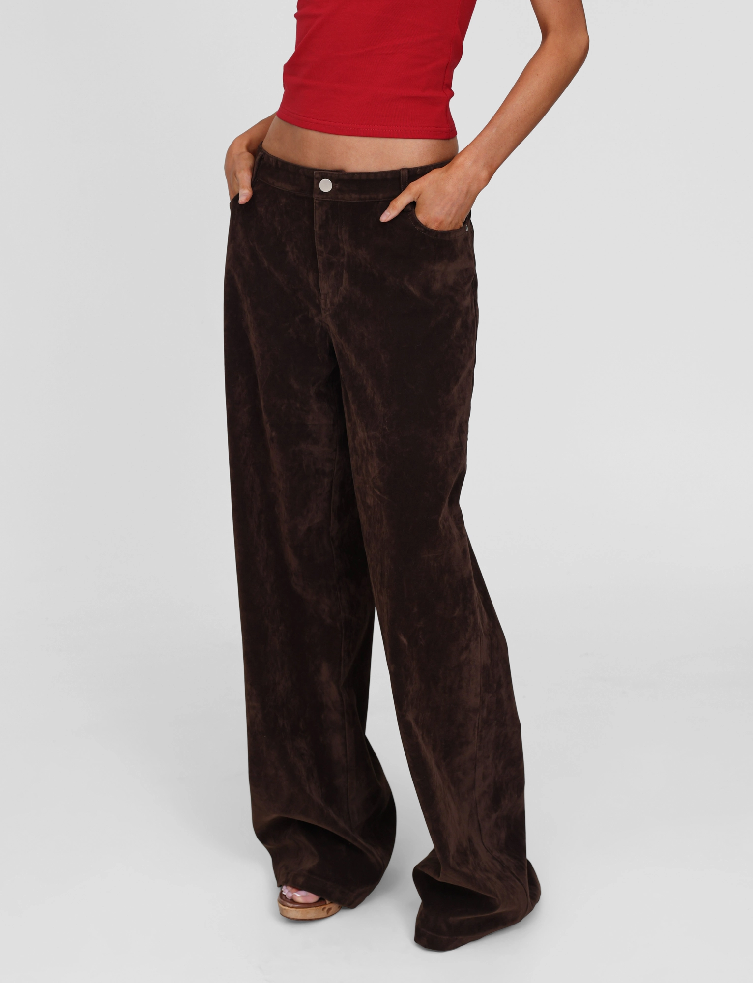 CAMELLIA PANT - CHOCOLATE SUEDE Stylish Appearance