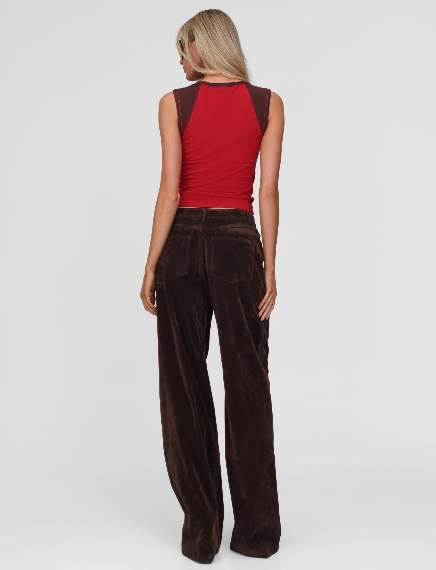 Quick Wash CAMELLIA PANT - CHOCOLATE SUEDE