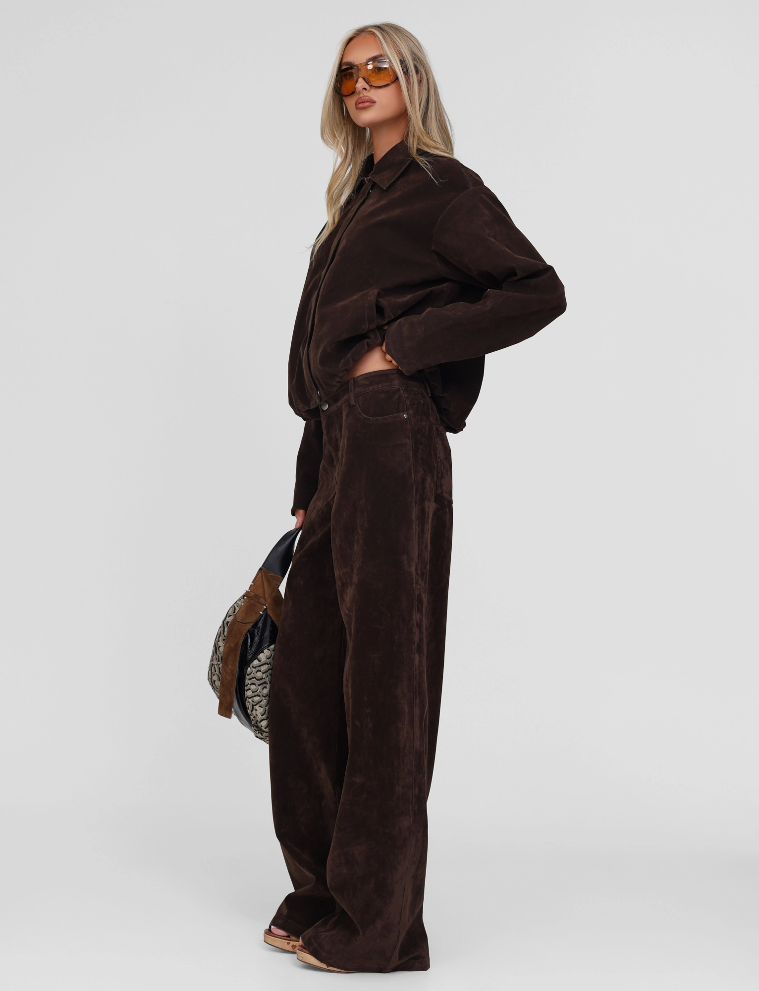 CAMELLIA PANT - CHOCOLATE SUEDE Comfort Base Travel Ready Fit