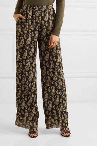 Bani Paisley Silk Wide Leg Pant UV protection coating