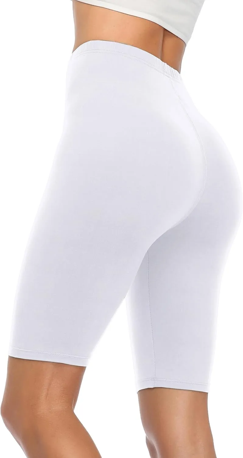 LIGHTBACK Women's Slip Shorts High Waist Stretchy Yoga Pants Under Dress Shorts Anti Chafing Short Leggings