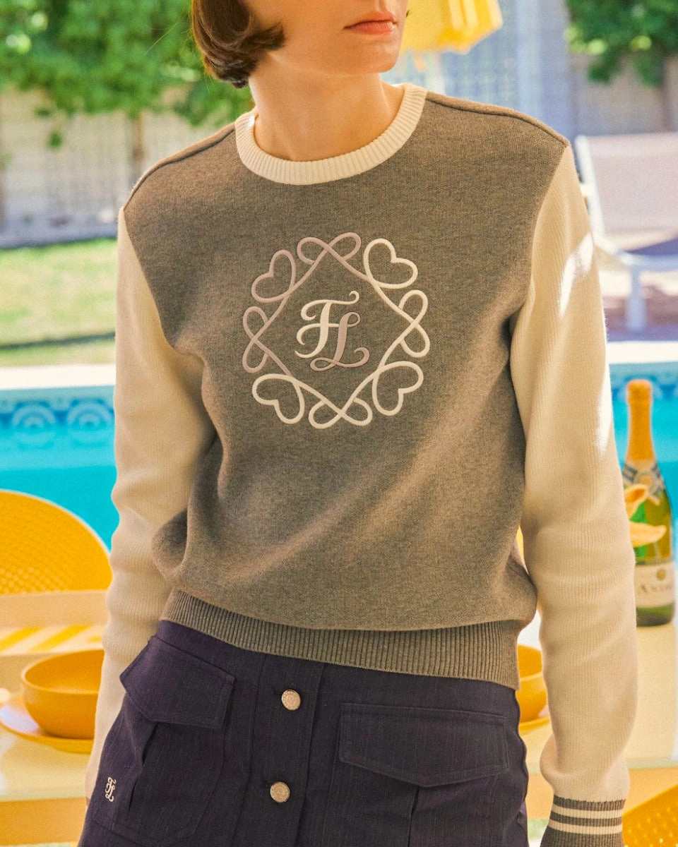 Heart Fair Liar Symbol Knit - Grey BreathableMesh