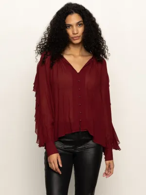 Harmony Blouse Crimson Versatile and Stylish