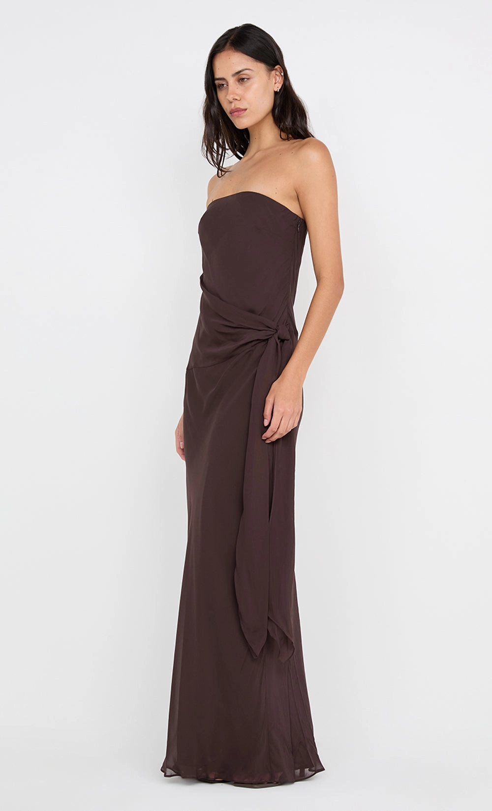 SONEVA STRAPLESS MAXI DRESS - DARK CHOCOLATE Casual Wear