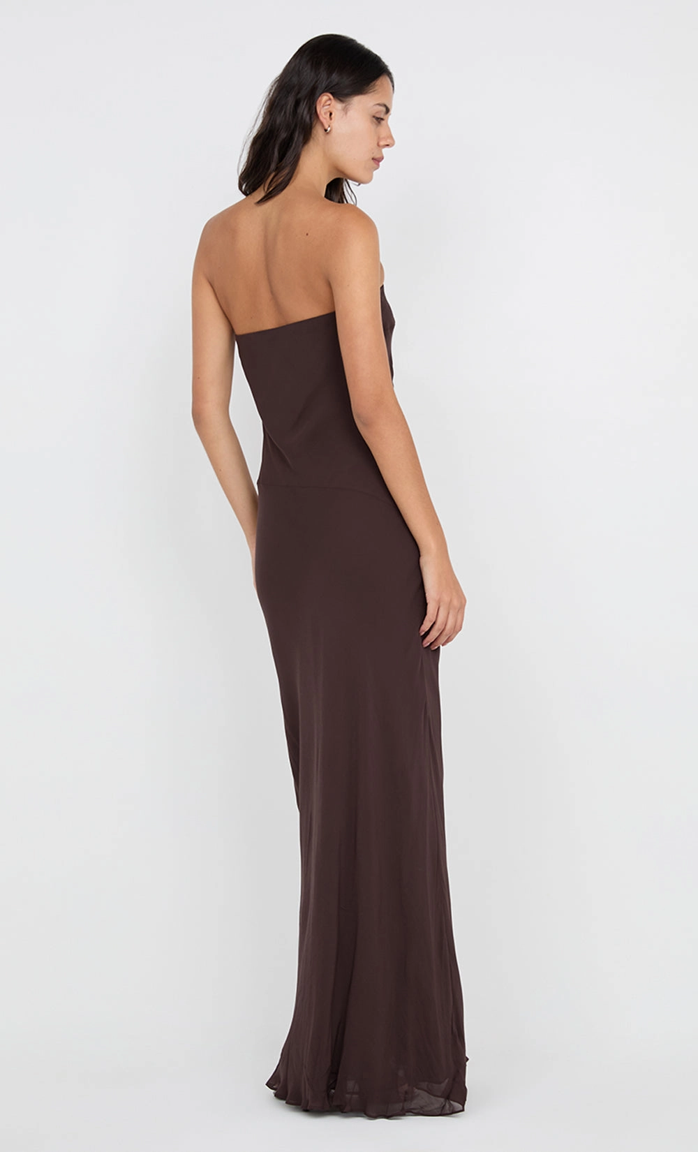 NonIrritatingLining SONEVA STRAPLESS MAXI DRESS - DARK CHOCOLATE