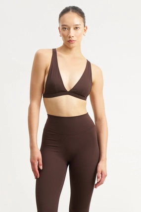 Base Sculpting Triangle Bra - Carob Thermal Regulation System